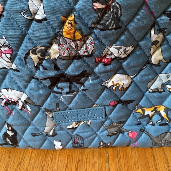 Vera Bradley Essential Large Backpack Cat's Meow gray bag NWT TRAVEL XL LAPTOP - Picture 2 of 8